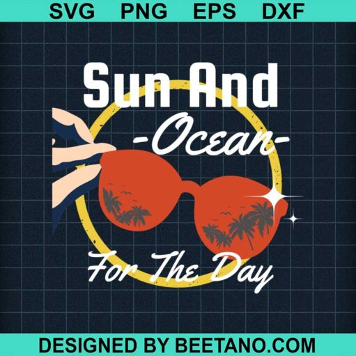 Sun and ocean for the day SVG