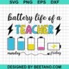 Battery Life Of A Teacher Svg