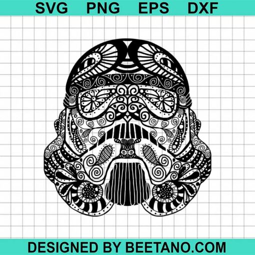 Stormtrooper Helmet Floral Svg