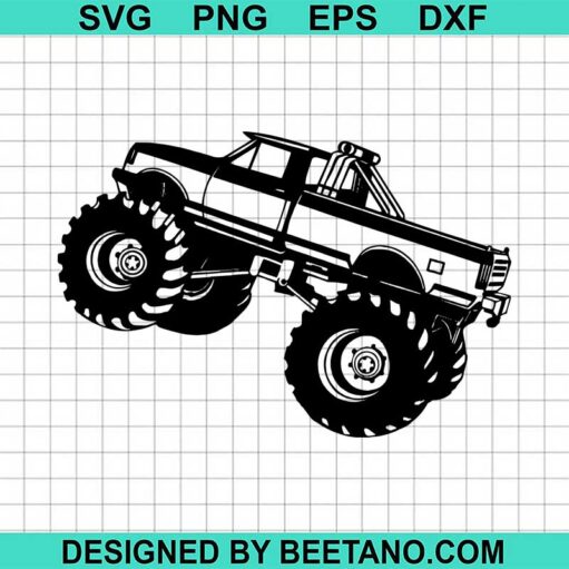 Monster Truck Silhouette Svg