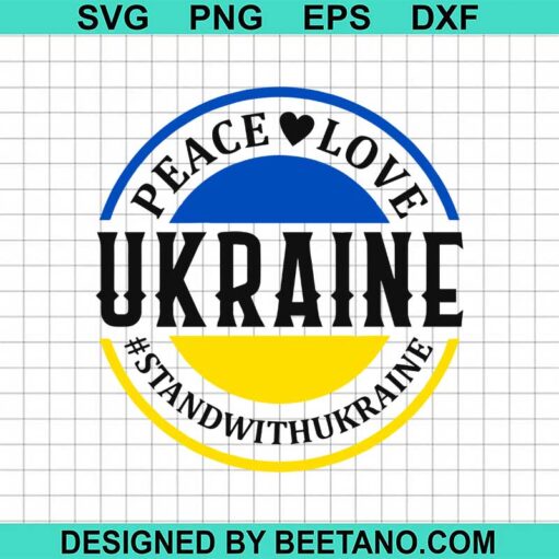 Peace love ukraine SVG