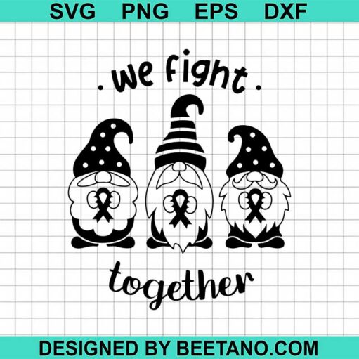 We fight together breast cancer SVG