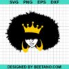 Afro Black Queen Svg
