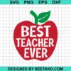 Apple Best Teacher Ever Svg