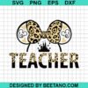 Leopard Teacher Mickey Ears Svg