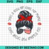 4Th Of July Messy Bun Svg
