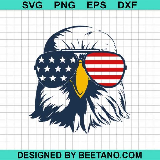 Patriotic Eagle With Sunglasses Svg