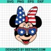 Minnie American Flag Svg