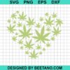 Weed Heart Svg