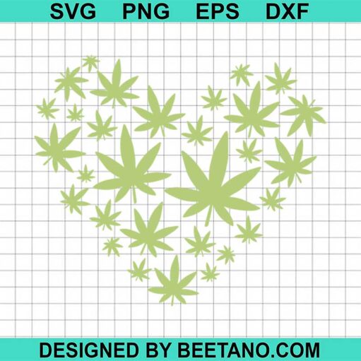 Weed Heart Svg