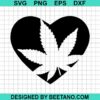 Cannabis Heart Svg
