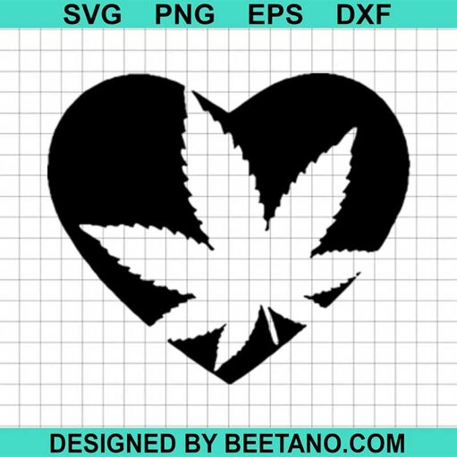 Cannabis Heart Svg