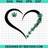 Marijuana Leaf Heart Svg