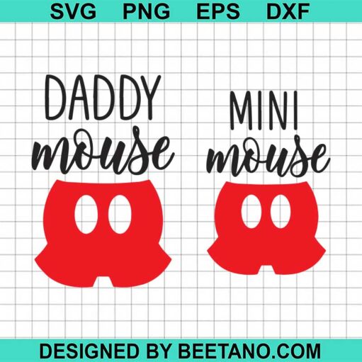 Daddy Mouse Mini Mouse Svg