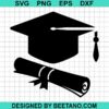 Grad Cap And Diploma Svg