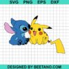 Pikachu And Stitch Friends Svg