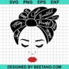 Black Afro Girl Svg