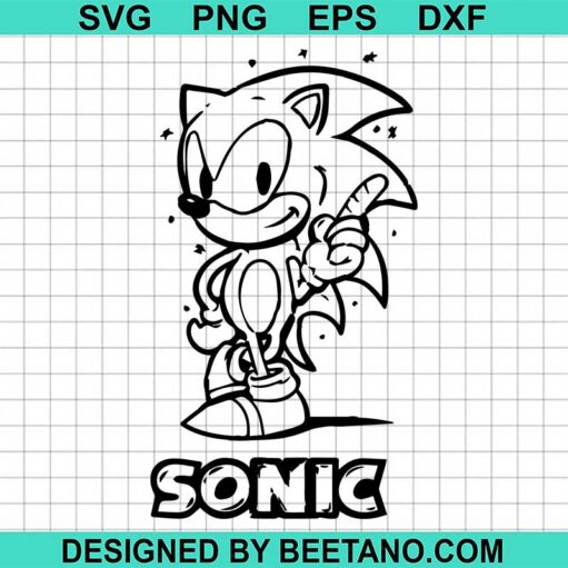 Sonic Cartoon SVG, Sonic The Hedgehog SVG, Cartoon SVG