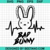 Bad Bunny Heartbeat Svg
