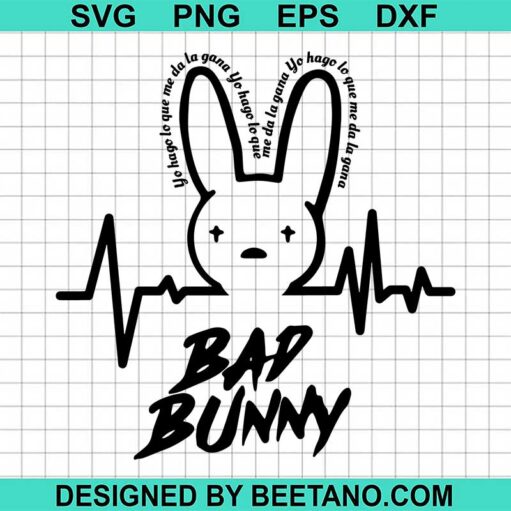 Bad Bunny Heartbeat SVG