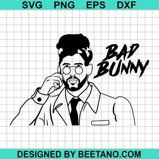 Bad Bunny Rapper Svg