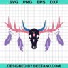 Bohemian Cow Skull Svg