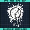 Dripping Softball Svg