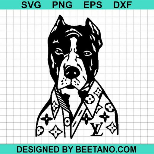 Dog Louis Vuitton Logo SVG