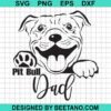 Smiling Pitbull Dad Svg