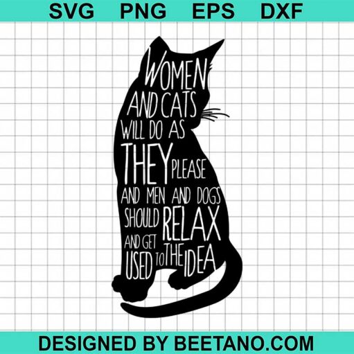 Women And Cats Svg