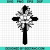 Floral Jesus Cross Svg