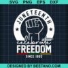 Juneteenth Celebrate Freedom Svg
