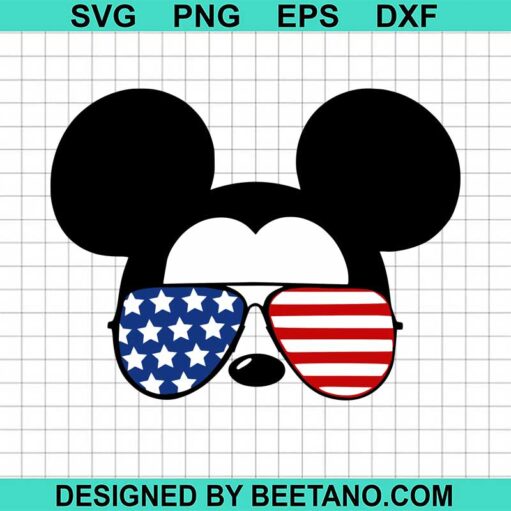 Mickey 4Th Of July Sunglasses Svg