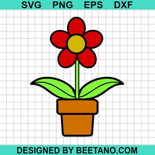 Flower Pot Plant Svg
