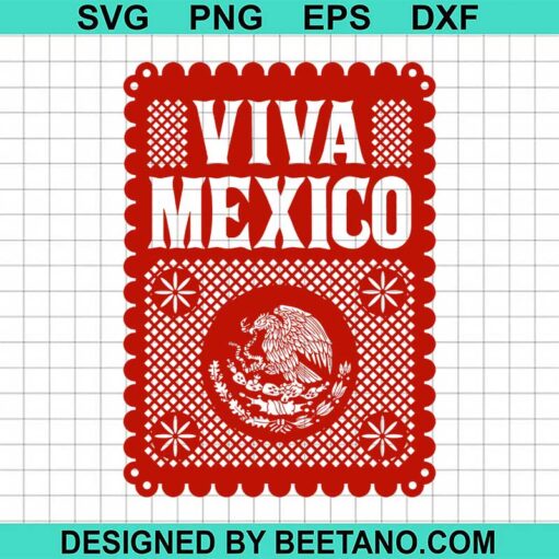 Papel Picado Viva Mexico Svg