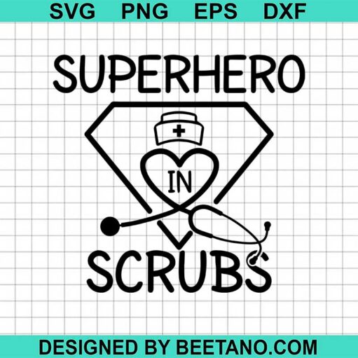 Superhero Scrubs Svg