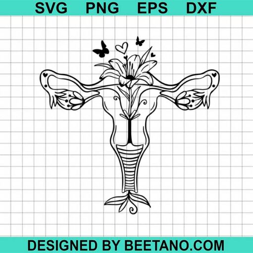 Uterus With Flower Svg