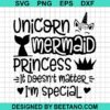 Unicorn Mermaid Princess Svg