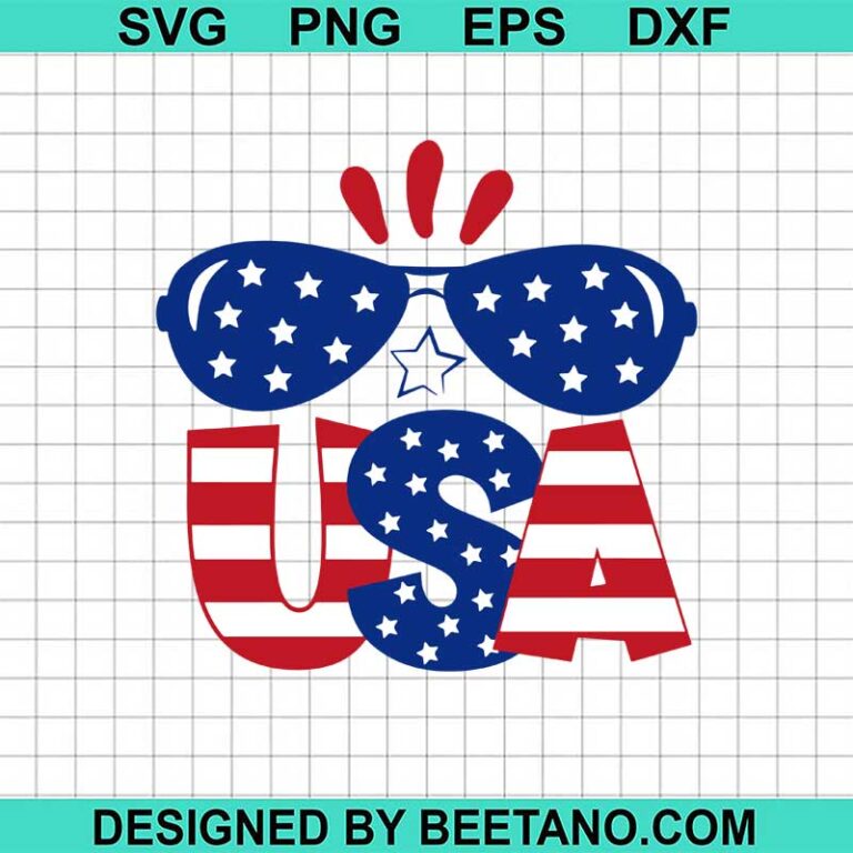USA Sunglasses SVG, 4th Of July SVG, Independence Day SVG