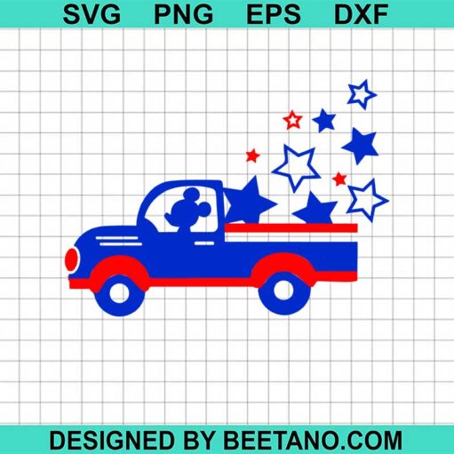 4Th Of July Truck Svg