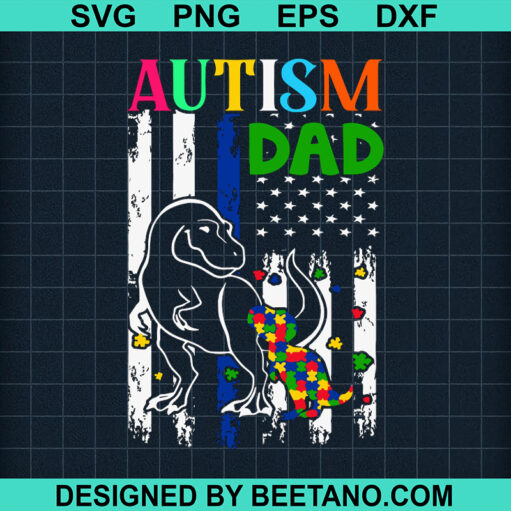 Autism Dinosaur Dad SVG