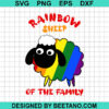 Rainbow Sheep Of The Family Svg
