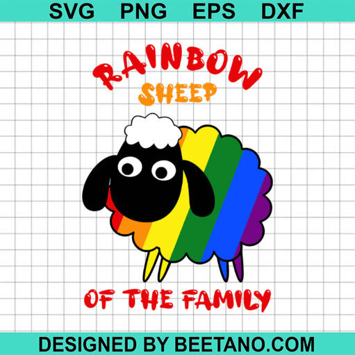 Rainbow Sheep Of The Family SVG