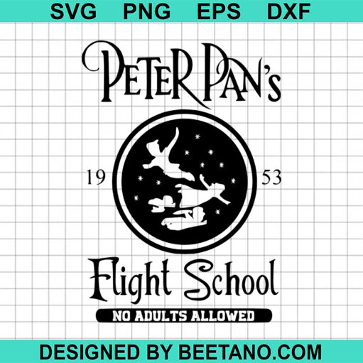 Peter Pan Flight School Svg