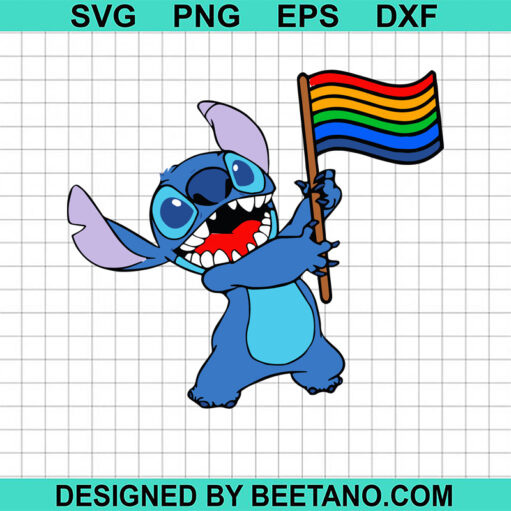 Stitch With Pride Flag Svg
