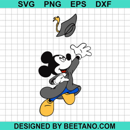 Mickey Mouse Graduate Svg