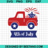 Fourth Of July Truck Svg
