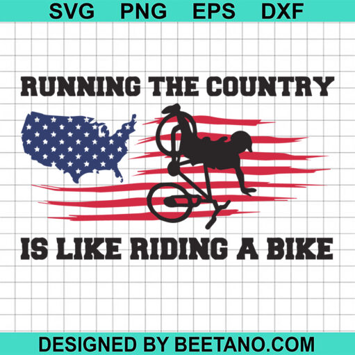 Biden Falling Off Bicycle SVG