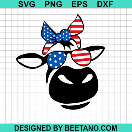 4Th Of July Cow Svg