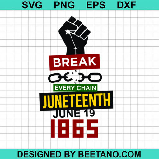 Juneteenth June 1865 Svg